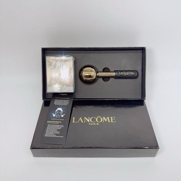 RARE Lancome Absolue X Slip Silk Scrunchies Facial Cooling Globe Massager Set - Picture 2 of 11